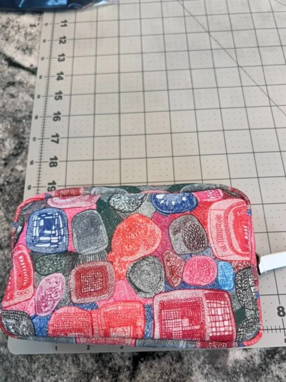 Heralbony Japan Airlines vibrant colorful travel pouch cosmetic‎ abstract design